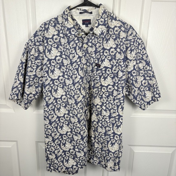 Tommy Jeans Classic Cotton Island Shirt Men's 2XL Short Sleeve Floral Vintage - Picture 1 of 6
